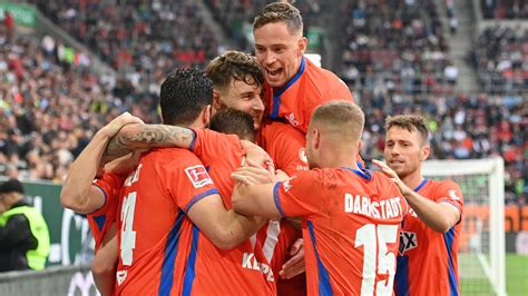 Aufstellungen: Teilnehmer: Darmstadt 98 Gegen Fc Augsburg