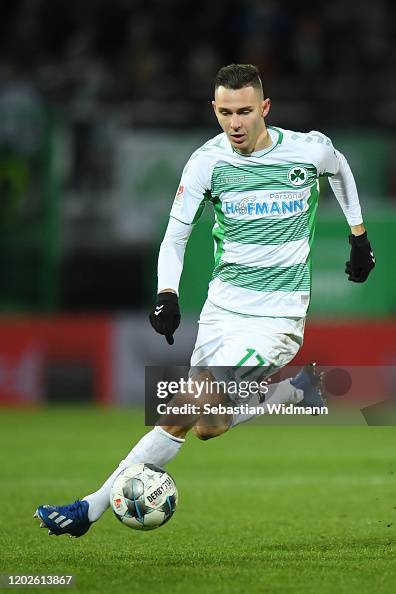 Branimir Hrgota Of Fuerth Plays The Ball During The Second Bundesliga Branimir Hrgota Of Fuerth Plays The Ball During The Second Bundesliga