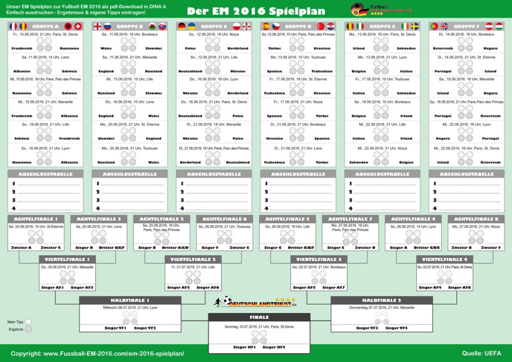 Em Fußball Spielplan