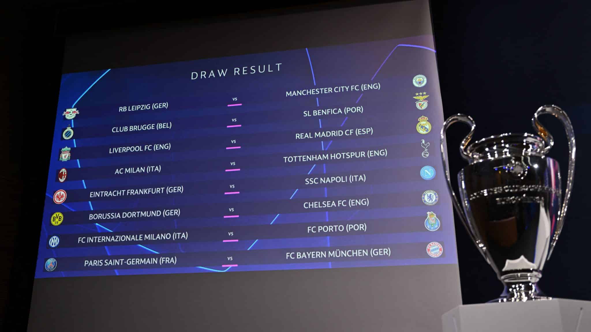 Estes S O Os Confrontos Das Oitavas De Final Da Champions League Estes S O Os Confrontos Das Oitavas De Final Da Champions League