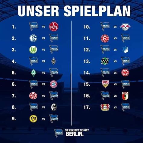 Hertha Spielplan Hertha Spielplan