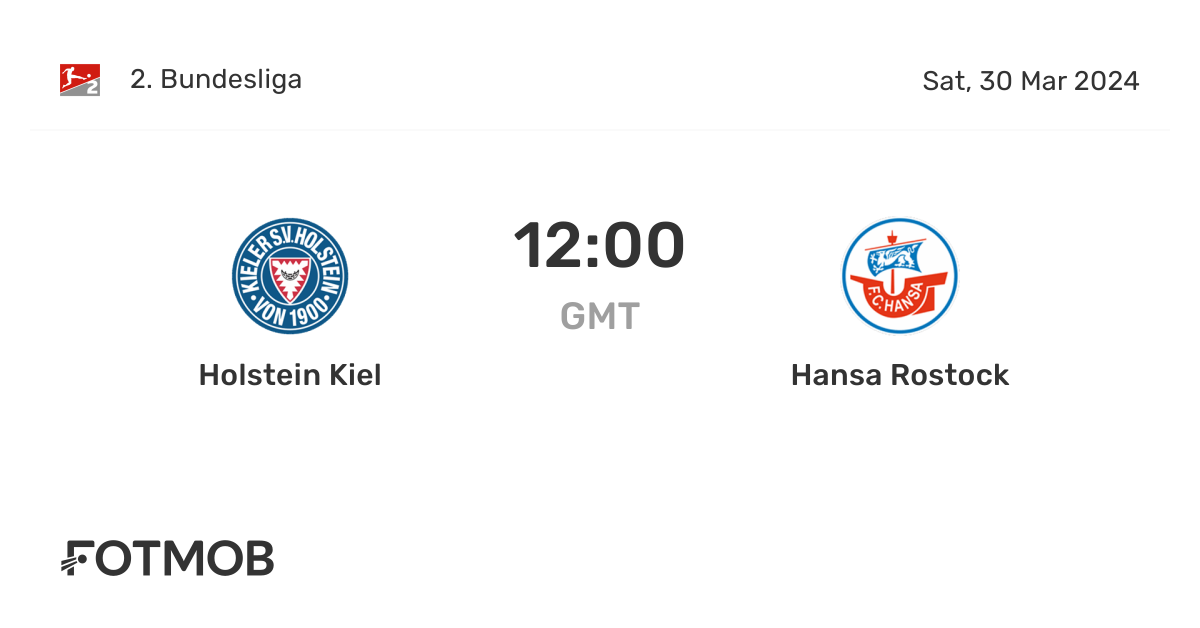 Holstein Vs. Hansa Rostock Holstein Vs. Hansa Rostock
