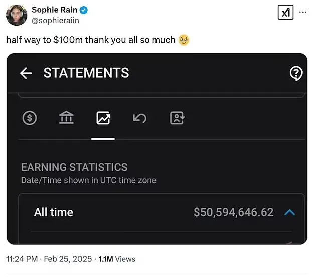 Onlyfans Star Sophie Rain 20 Reveals She Made 50 Million In Net Profits And Has Already Onlyfans Star Sophie Rain 20 Reveals She Made 50 Million In Net Profits And Has Already