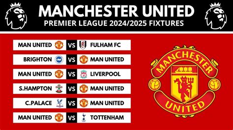 Premier League 2024 25 Fixtures Dates Schedule Manchester United Premier League 2024 25 Fixtures Dates Schedule Manchester United