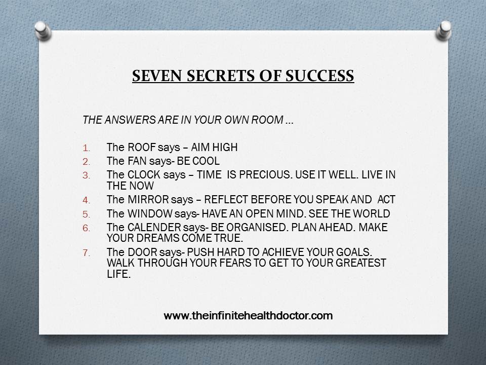 Secrets Of Success Secrets Of Success