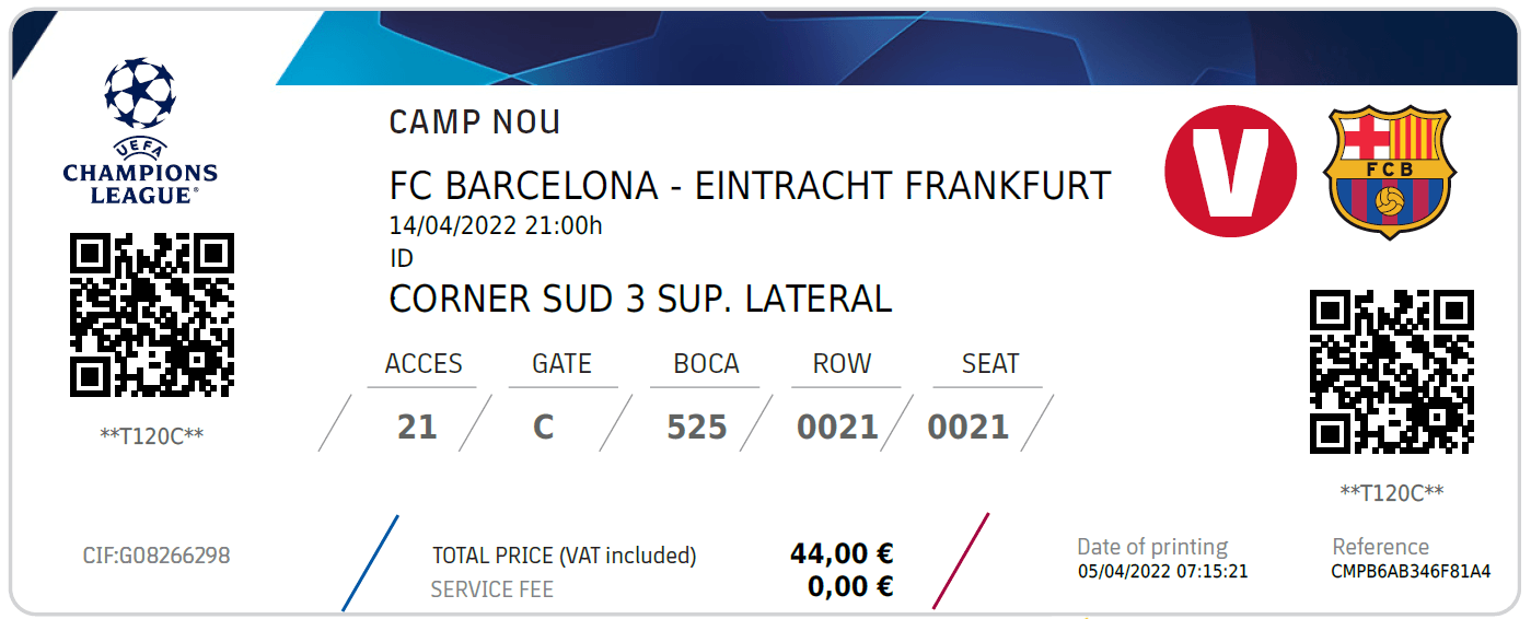 Spielplan Barcelona